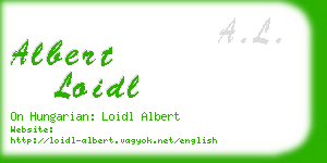 albert loidl business card